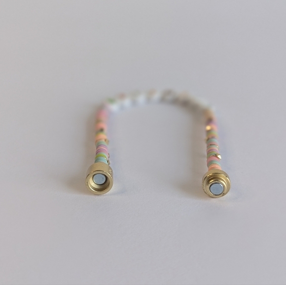 Kendra Scott Reece "OPTIMIST" Friendship Bracelet Pastel Pink Purple Blue Gold - Picture 8 of 9